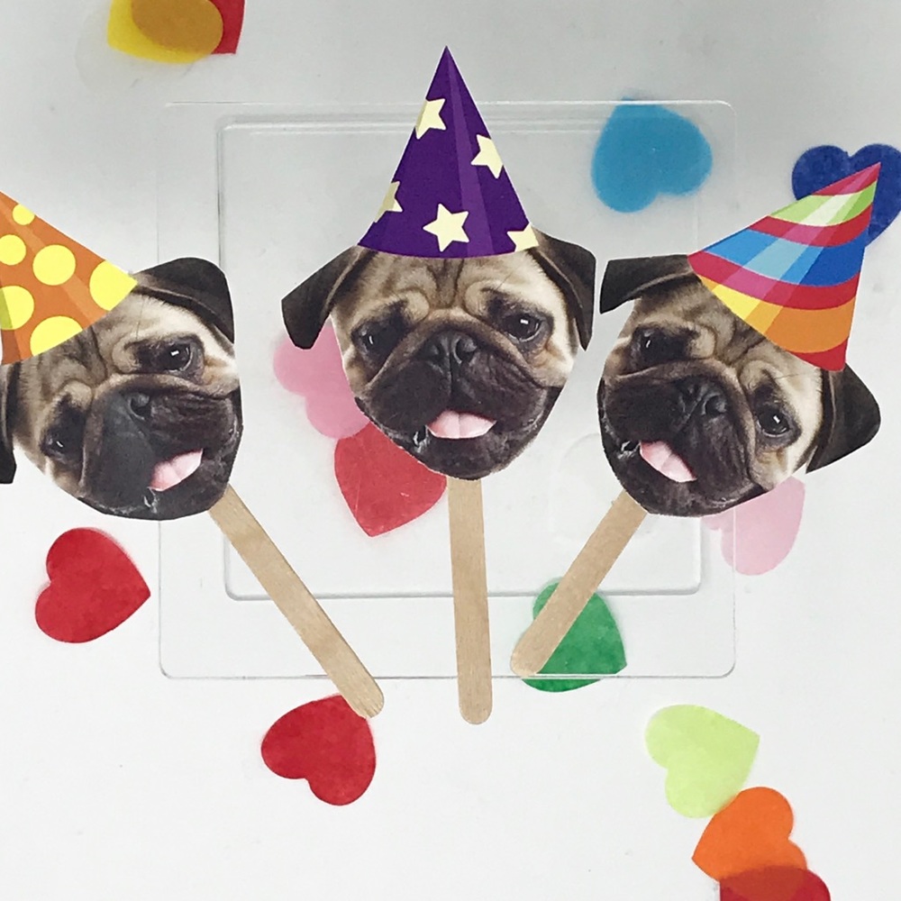 Pug Cupcake Topper 12 pieces